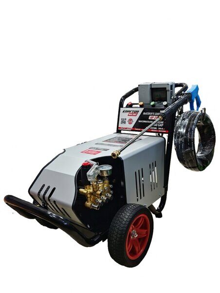 Мойка Kraftorberg HP-250/7.5 (7,5кВт, 380V,250 бар,шланг в стальной оплетке 15 м,пистолет 40 см,)